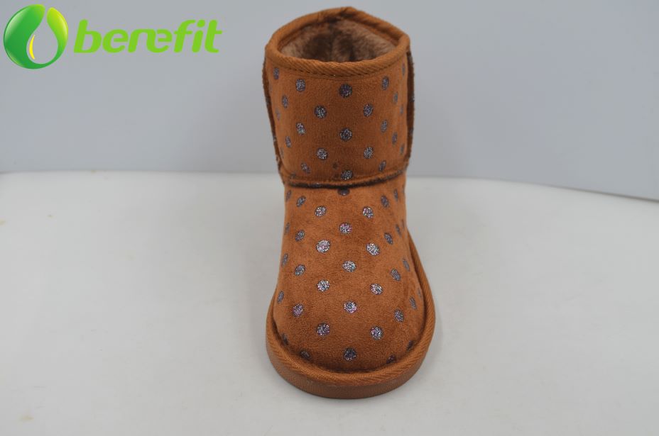 Womens Suede Fur Polka Dots Snow Boots 