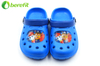 Blue Plastic Water Proof Garden Shoes for Children with Character Patch 