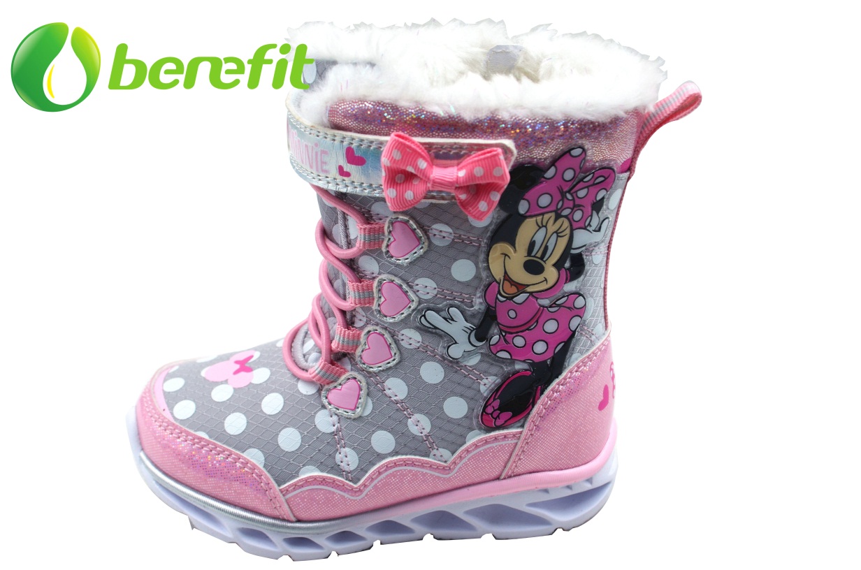 Kids Minnie Snow Boots with light 