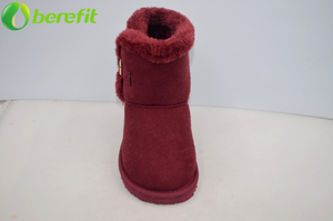 Womens Suede Fur Polka Dots Snow Boots 