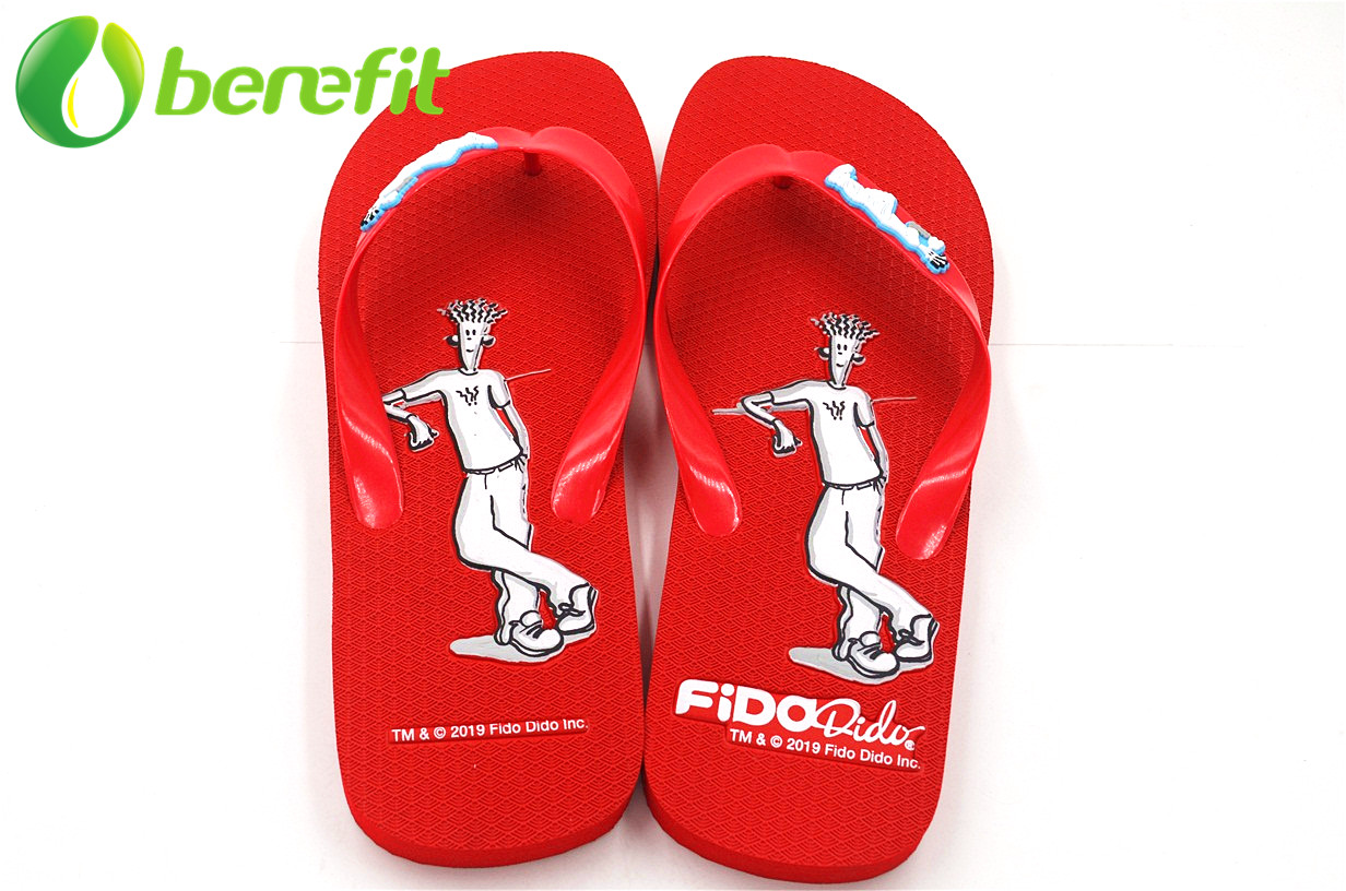 Fidodido Mens Flip Flops with Insole Embossed